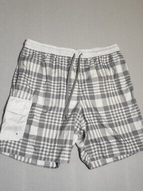 Ripzone swimming trunks men's size XL grey and white colour with check pattern